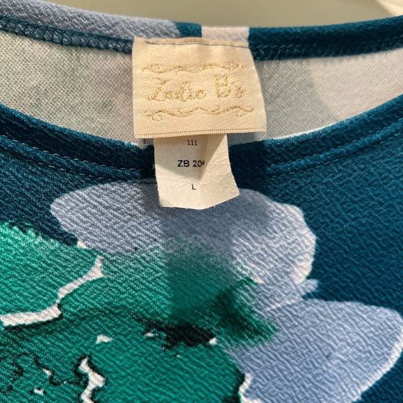 Zadie bs Callie bubble dress. Blue and green floral - Picture 3 of 4